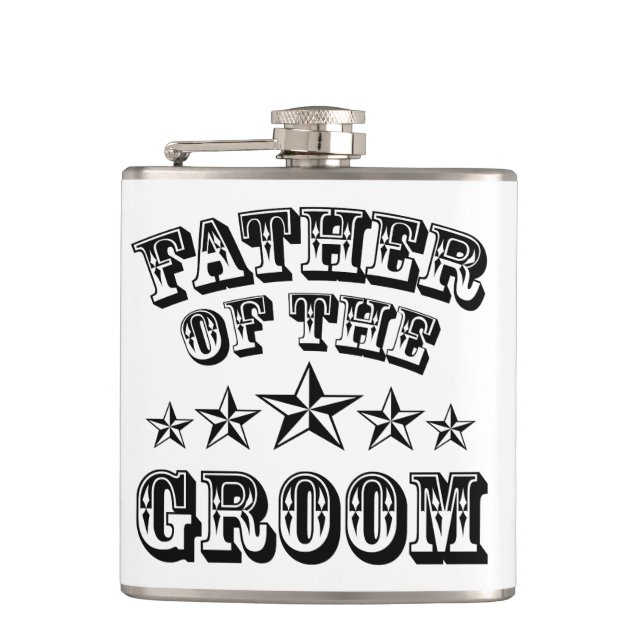 Trendy Father Of The Groom Flask (Front)