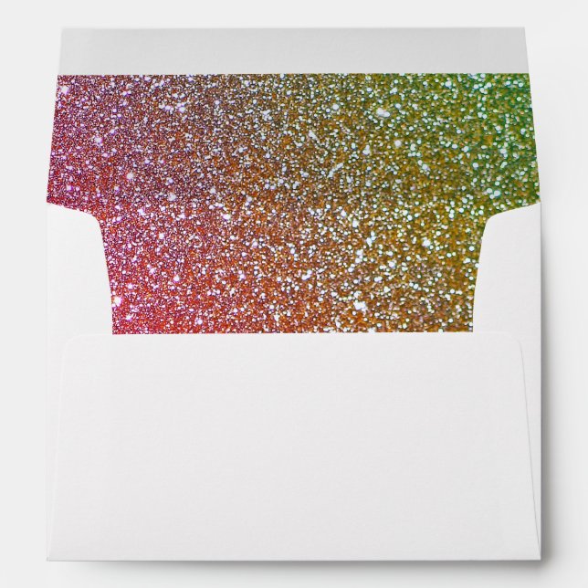 Trendy faux glitter rose gold envelopes (Back (Bottom))