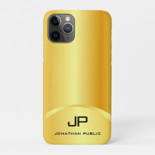 Trendy Faux Gold Elegant Modern Monogram Template Case-Mate iPhone Case
