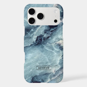 Trendy faux marble texture blue-grey tones