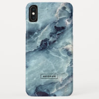 Trendy faux marble texture blue-grey tones