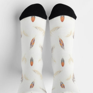 Trendy Feathers Luxury Boho Collection Socks