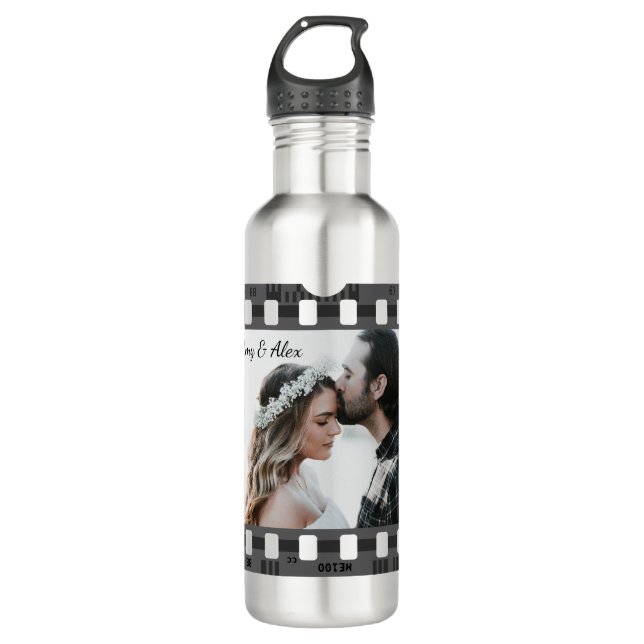 Trendy Film Reel Movie Personalised Picture Frame  710 Ml Water Bottle (Front)
