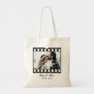 Trendy Film Reel Movie Personalized Picture Frame Tote Bag