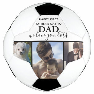 Trendy First Father's Day Photo Soccer Ball