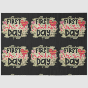 Trendy First Valentines Day Tissue Paper