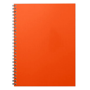 Trendy Flame Orange Solid Colour Elegant Notebook