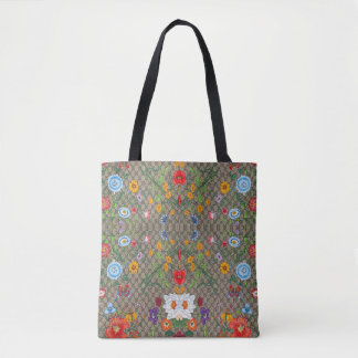 Trendy floral chic tote bag