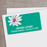 Trendy Floral Daisy Illustration - Pink and Green