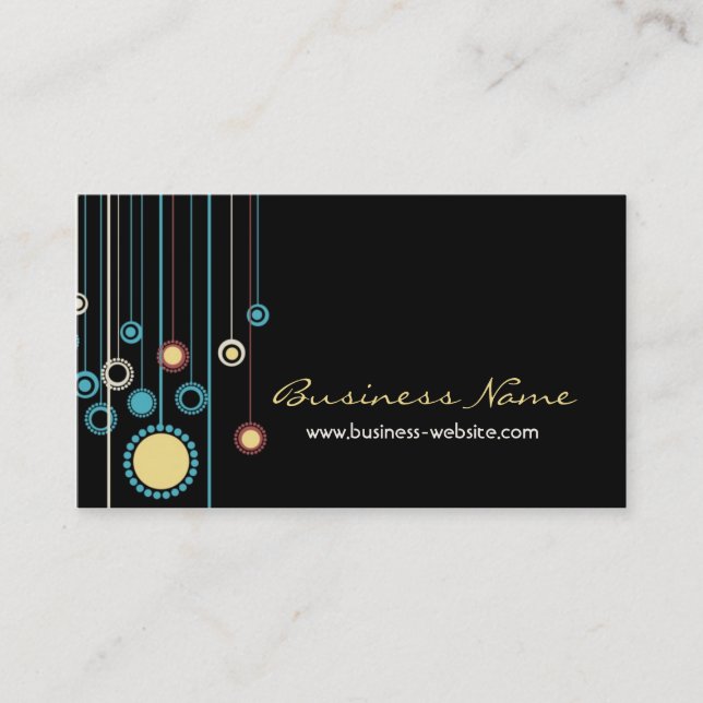 Trendy Floral Design Business Card (Front)