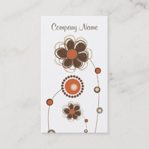 Trendy Floral Design Business Card