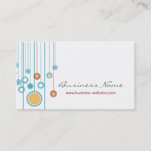 Trendy Floral Design Business Card (Front)