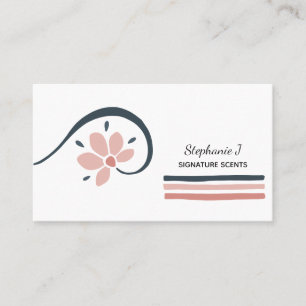 Trendy Floral Essential Oils Aromatherapy Business Card