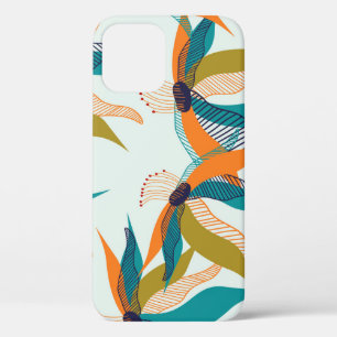 Trendy Floral: Hand Drawn Scandinavian. iPhone 12 Case