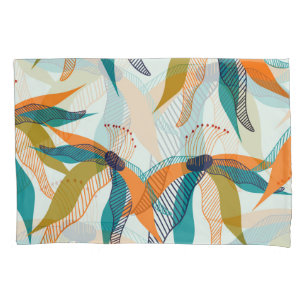 Trendy Floral: Hand Drawn Scandinavian. Pillowcase