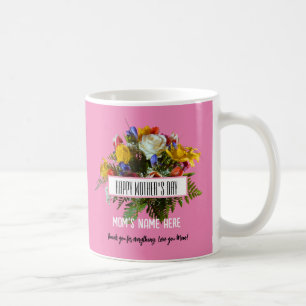TRENDY FLORAL HAPPY MOTHER'S DAY COFFEE MUG