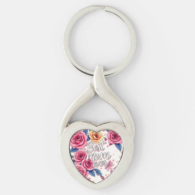 Trendy Floral Luxury Gift Collection Key Ring (Front)
