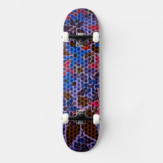 Trendy Floral Pattern #10 Skateboard (Front)
