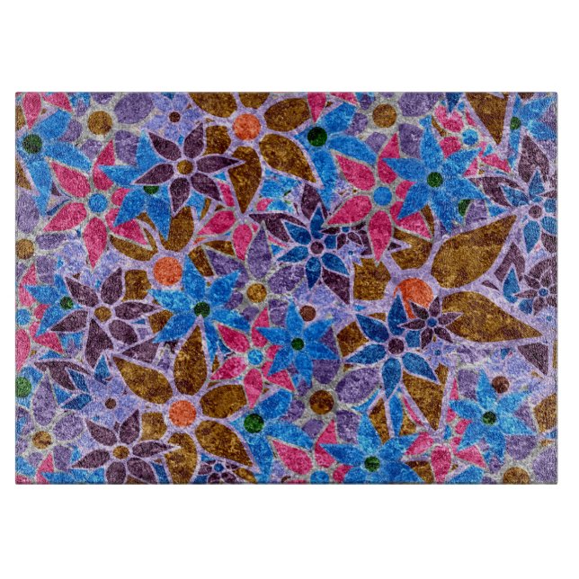 Trendy Floral Pattern #13 Cutting Board (Front)