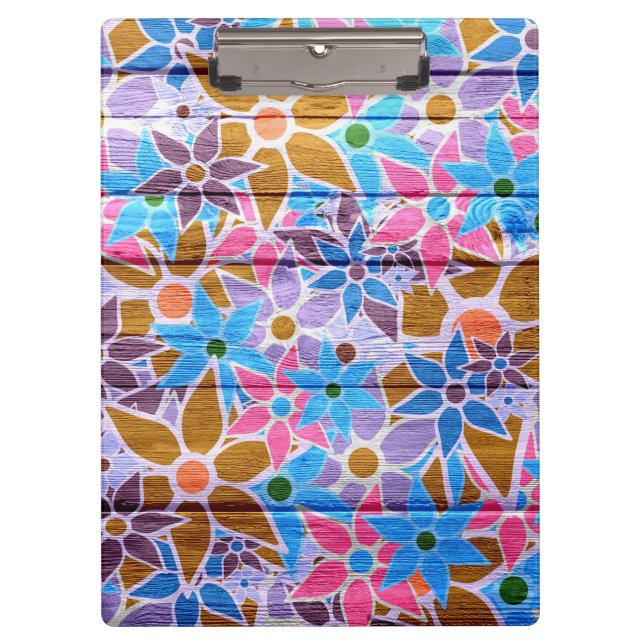 Trendy Floral Pattern #14 Clipboard (Front)