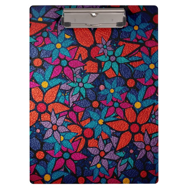 Trendy Floral Pattern #2 Clipboard (Front)