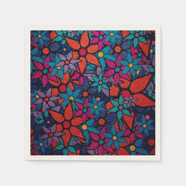 Trendy Floral Pattern #3 Napkin (Front)