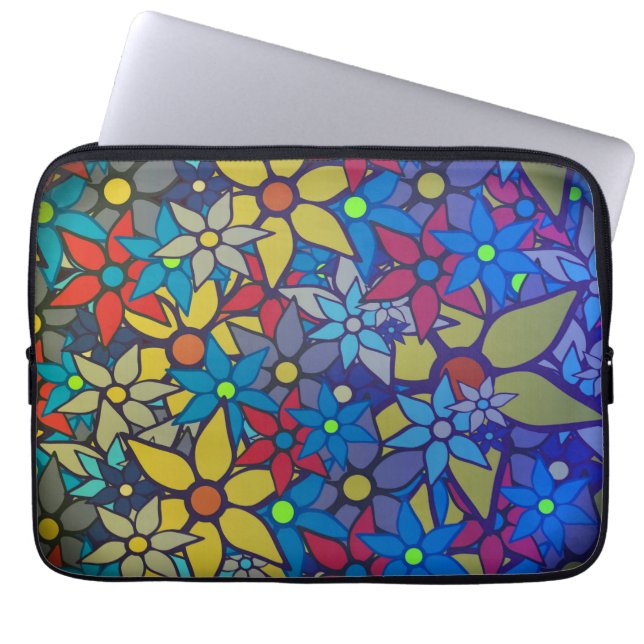 Trendy Floral Pattern #4 Laptop Sleeve (Front)