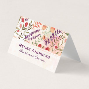 Trendy Floral Pattern Business Card