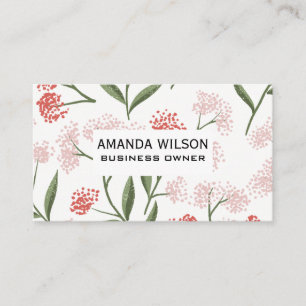 Trendy Floral Pattern Business Card