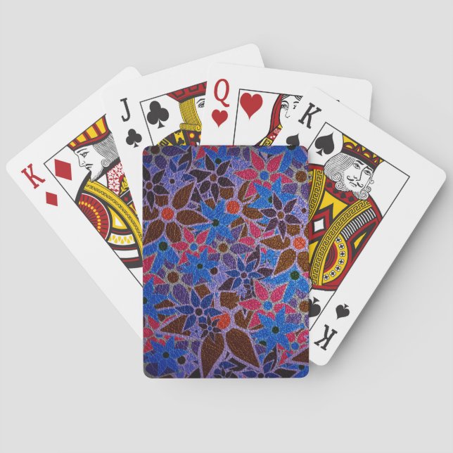 Trendy Floral Pattern Vintage #2 Playing Cards (Back)