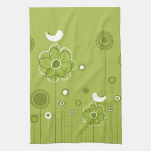 Trendy Floral Tea Towel