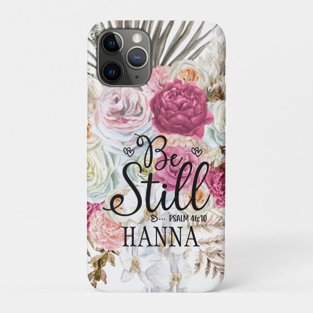 Trendy Floral Watercolor Pampas Grass Iphone Cases (Back)