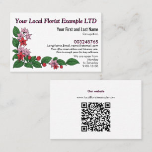 Trendy Florist and agricultural specialist Business Card