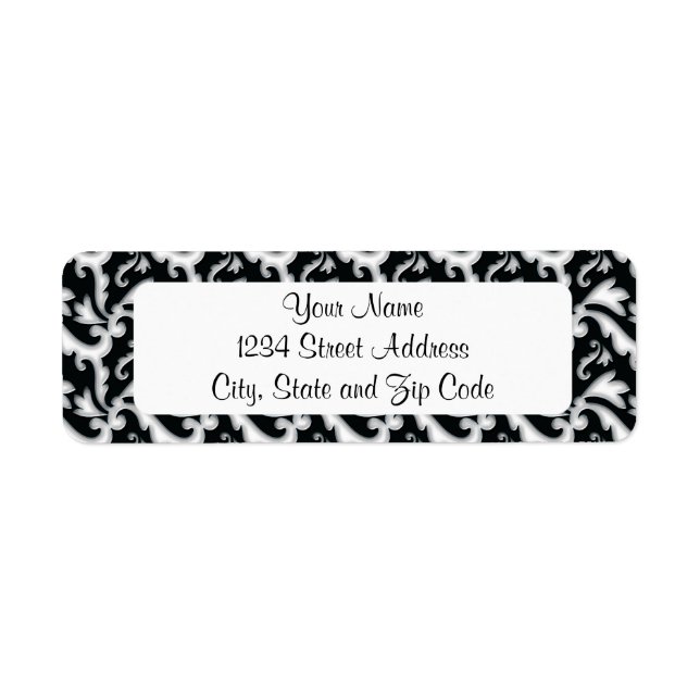 Trendy Flourishes | Black and White (Front)