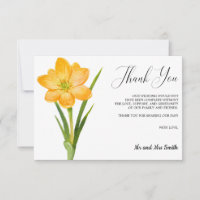 Trendy Flower Yellow crocus Wedding Thank you