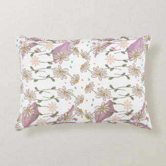 Trendy Flowers Design Decorative Cushion