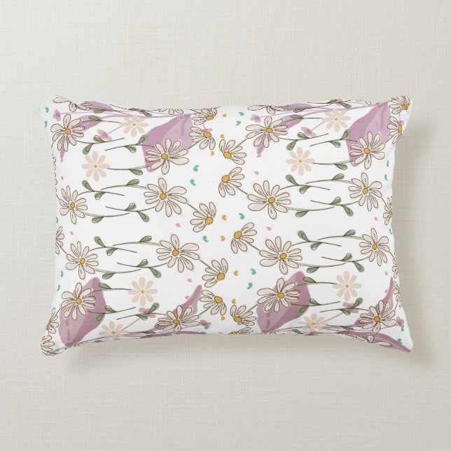 Trendy Flowers Design Decorative Cushion (Front)