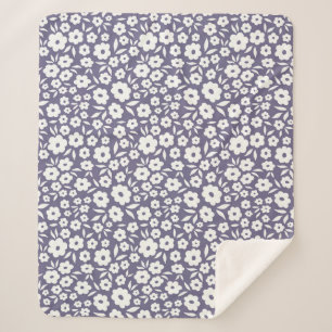 Trendy flowers seamless pattern. Small vintage flo Sherpa Blanket