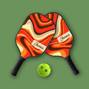 Trendy Fluid Curvy Red Personal Pickleball Paddle