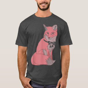 Trendy Fo With Bow Portrait  T-Shirt