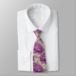 Trendy For Him Peonies Floral Tie