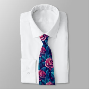 Trendy For Him Rose Floral Tie