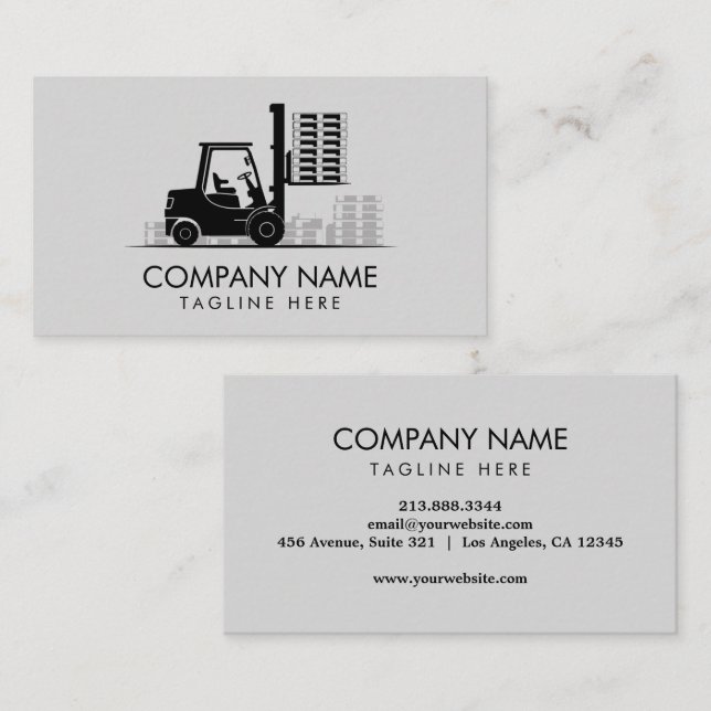 Trendy Forklift, Logisitcs - Professional  Business Card (Front/Back)