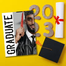 TRENDY FORMAL BUDGET Photo Graduation Announcement