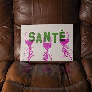 Trendy French Wine Sante Wall Art Poster