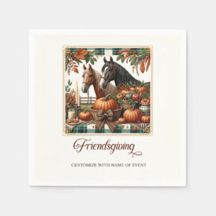 Trendy Friendsgiving Horse Napkin