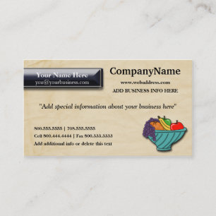 Trendy Fruit Bowl Business Card