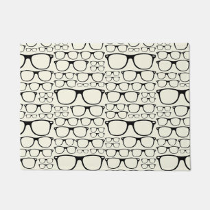 Trendy Funky Nerd Nerdy Geek Retro Glasses Doormat