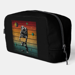 Trendy Funny Astronaut Vintage Space Planet Dopp Kit