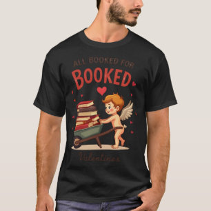 Trendy Funny Vintage Retro Cute Cupid Book lover B T-Shirt